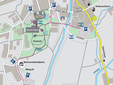 Hier können Sie den Parkplan runterladen. Alternativ können Sie auch mit Bus und Bahn anreisen. Bushaltestelle: Therma-Sol oder Badestraße Bahnhof: Bad Soden-Salmünster